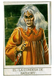 Álbum de cromos de Monstruos La condesa de Bathory